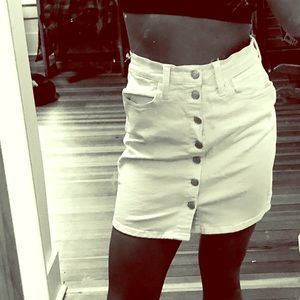 White Button Down Skirt